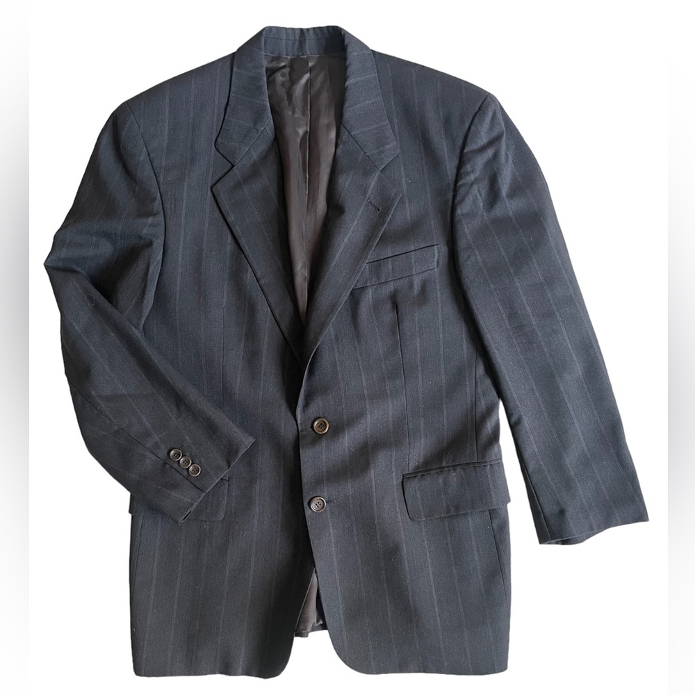 Hugo Boss Vintage Striped Dark Gray Suits